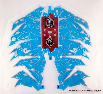 LEGO part Plastic Sheet for Set 70678 - (58011/6268531) (70678pls01)
