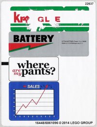 LEGO part Sticker Sheet for Set 70809 - International Version - (16448/6061096) 70809stk01a