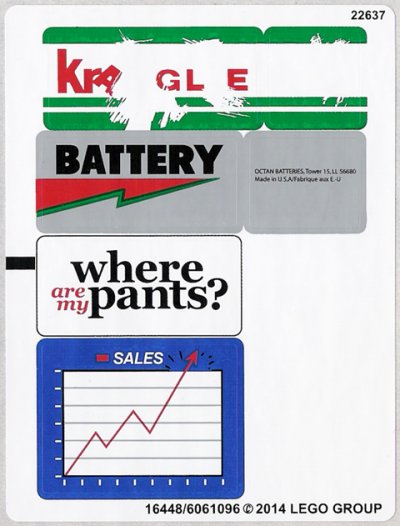 LEGO part Sticker Sheet for Set 70809 - International Version - (16448/6061096) (70809stk01a)