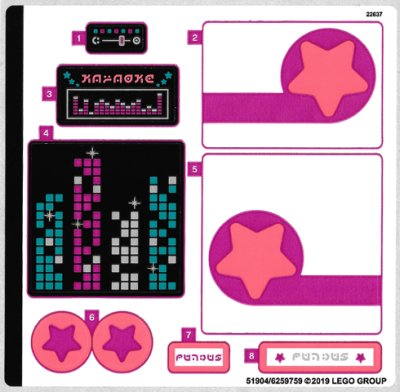 LEGO part Sticker Sheet for Set 70828 - (51904/6259759) (70828stk01)