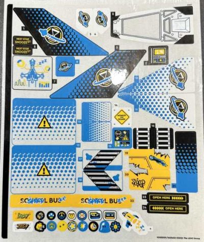 LEGO part Sticker Sheet for Set 71460 - (10105009/6455653) (71460stk01)