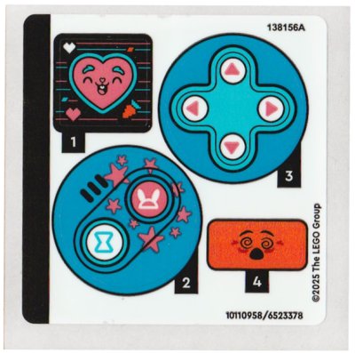 LEGO part Sticker Sheet for Set 71490 - (10110958/6523378) (71490stk01)