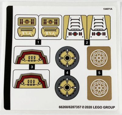 LEGO part Sticker Sheet for Set 71702 - (66268/6287357) (71702stk01)