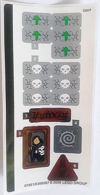 LEGO part Sticker Sheet for Set 71722 - (67961/6300567) (71722stk01)