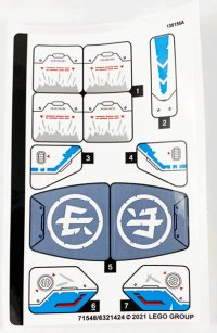 LEGO part Sticker Sheet for Set 71738 - (71548/6321424) 71738stk01