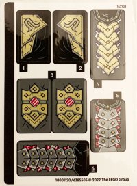 LEGO part Sticker Sheet for Set 71772 - (10001120/6385505) 71772stk01