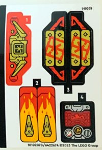 LEGO part Sticker Sheet for Set 71783 - (10102070/6422674) 71783stk01