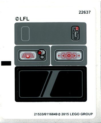 LEGO part Sticker Sheet for Set 75103 - International Version - (21533/6116849) (75103stk01a)
