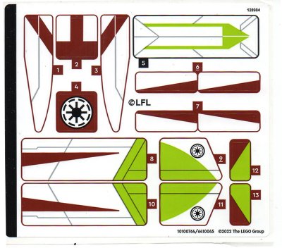 LEGO part Sticker Sheet for Set 75333 - (10100764/6410045) (75333stk01)
