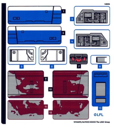 LEGO part Sticker Sheet for Set 75364 - (10106592/6470022) (75364stk01)