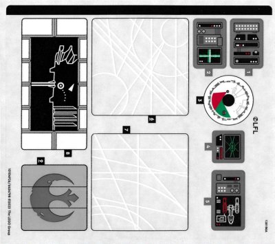 LEGO part Sticker Sheet for Set 75365 - (10104926/6454798) (75365stk01)