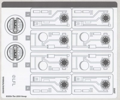 LEGO part Sticker Sheet for Set 75376 - (10108434/6484952) (75376stk01)