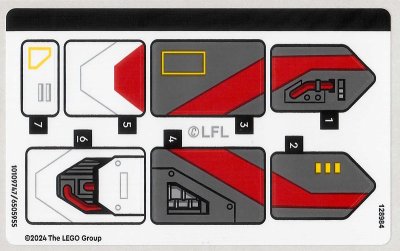 LEGO part Sticker Sheet for Set 75388 - (10109747/6505955) (75388stk01)