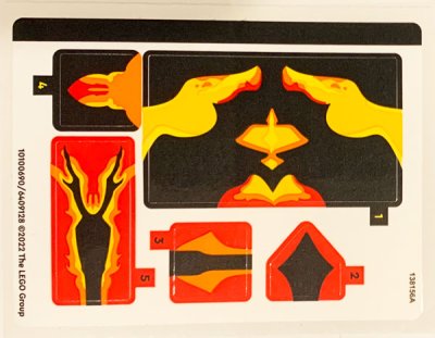 LEGO part Sticker Sheet for Set 75574 - (10100690/6409128) (75574stk01)
