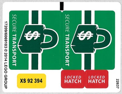 LEGO part Sticker Sheet for Set 76015 - International Version - (17209/6069103) (76015stk01a)