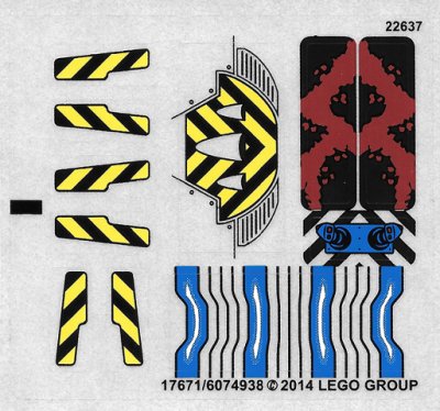 LEGO part Sticker Sheet for Set 76020 - International Version - (17671/6074938) (76020stk01a)