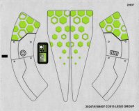 LEGO part Sticker Sheet for Set 76040 - Transparent Background Version - (20247/6104007) 76040stk01a
