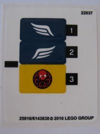 LEGO part Sticker Sheet for Set 76065 - International Version - (25916/6143838) 76065stk01a
