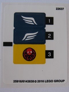 LEGO part Sticker Sheet for Set 76065 - International Version - (25916/6143838) (76065stk01a)