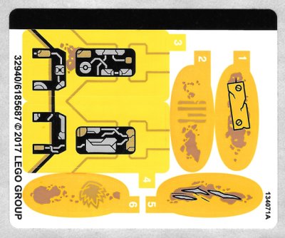 LEGO part Sticker Sheet for Set 76080 - (32940/6185687) (76080stk01)