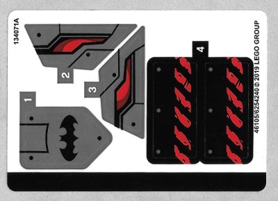 LEGO part Sticker Sheet for Set 76117 - (46105/6254240) (76117stk01)