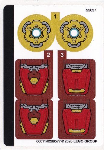 LEGO part Sticker Sheet for Set 76140 - (66611/6288577) (76140stk01)