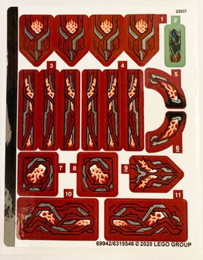 LEGO part Sticker Sheet for Set 76155 - (69942/6319546) (76155stk01)