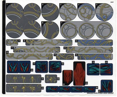 LEGO part Sticker Sheet for Set 76156 - (69943/6319552) (76156stk01)
