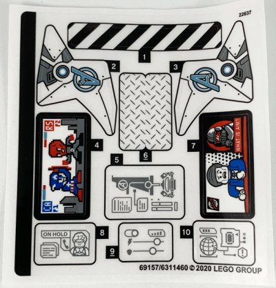 LEGO part Sticker Sheet for Set 76166 - (69157/6311460) (76166stk01)