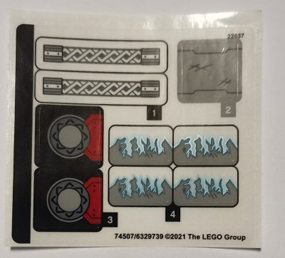 LEGO part Sticker Sheet for Set 76169 - (74507/6329739) (76169stk01)