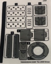 LEGO part Sticker Sheet for Set 76190 - (79005/6350254) 76190stk01