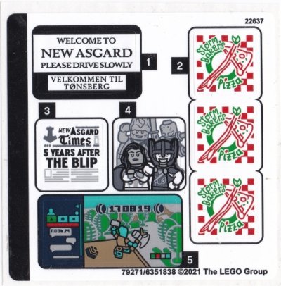LEGO part Sticker Sheet for Set 76200 - (79271/6351838) (76200stk01)