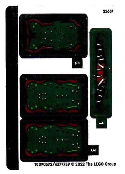 LEGO part Sticker Sheet for Set 76207 - (10090572/6379789) (76207stk01)