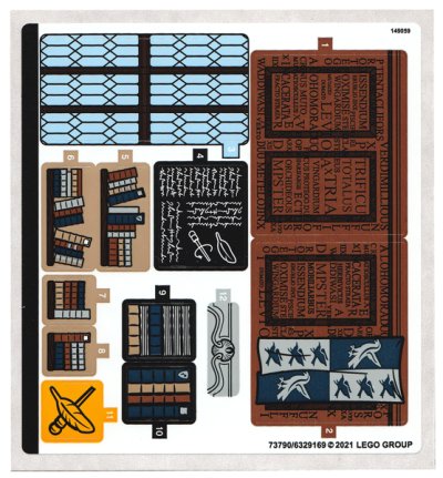 LEGO part Sticker Sheet for Set 76385 - (73790/6329169) (76385stk01)