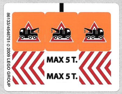 LEGO part Sticker Sheet for Set 7638 - (86133/4548751) (7638stk01)