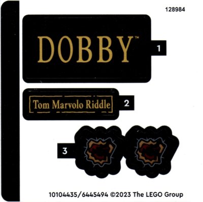 LEGO part Sticker Sheet for Set 76421 - (10104435/6445494) (76421stk01)