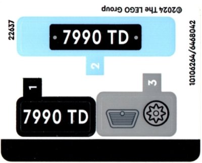 LEGO part Sticker Sheet for Set 76424 - (10106264/6468042) (76424stk01)