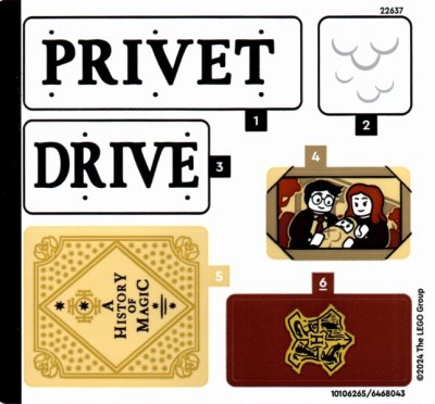 LEGO part Sticker Sheet for Set 76425 - (10106265/6468043) (76425stk01)