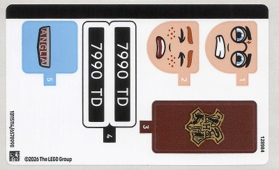 LEGO part Sticker Sheet for Set 76470 - (10115114/6578990) (76470stk01)