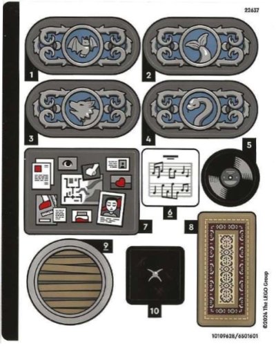 LEGO part Sticker Sheet for Set 76781, Sheet 1 - (10109628/6501601) (76781stk01)