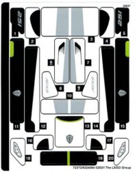 LEGO part Sticker Sheet for Set 76900 (72372/6324084) 76900stk01