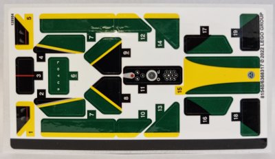 LEGO part Sticker Sheet for Set 76907 - (81540/6368317) (76907stk01)