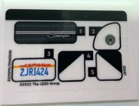 LEGO part Sticker Sheet for Set 76912 - Transparent Background Version - (10102945/6434152) 76912stk01a