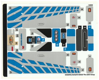 LEGO part Sticker Sheet for Set 76917 - (10100931/6414275) (76917stk01)