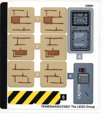 LEGO part Sticker Sheet for Set 76948 - (78448/6344432) (76948stk01)