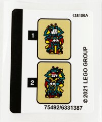 LEGO part Sticker Sheet for Set 80106 - (75492/6331387) 80106stk01
