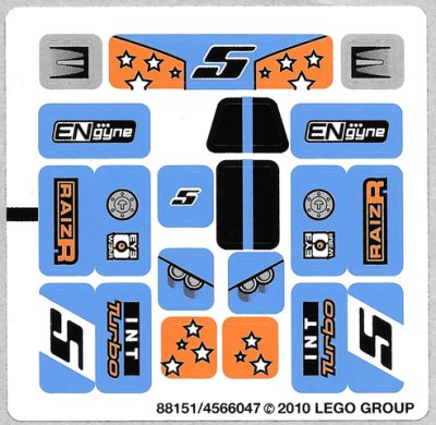 LEGO part Sticker Sheet for Set 8193 - (88151/4566047) (8193stk01)
