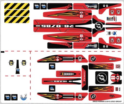 LEGO part Sticker Sheet for Set 8863 - Sheet 1 (89822/4580685) (8863stk01)