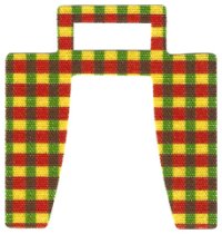 LEGO part Cloth Curtain with Red, Yellow, and Green Pattern 97122
