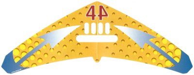 LEGO onderdeel Paper Part for Sets 1435 and 4612 - Plastic Laminated Hang Glider Wing (multippr05)